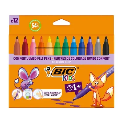BİC COMFORT JUMBO KEÇELİ KALEM 12 Lİ (Best)