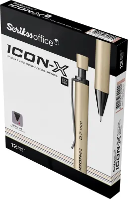 SCRIKSS OFFICE VERSATİL KALEM ICON-X METAL 0.7 PUDRA 12 Lİ KUTU