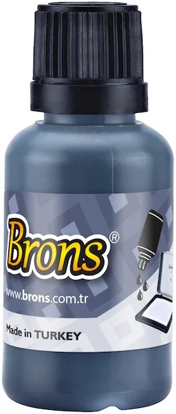 BRONS ISTAMPA MÜREKKEBİ 30 CC SİYAH BR-314