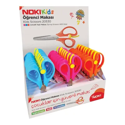NOKİ YAYLI CETVELLİ ÖĞRENCİ MAKASI 20530 (Best)