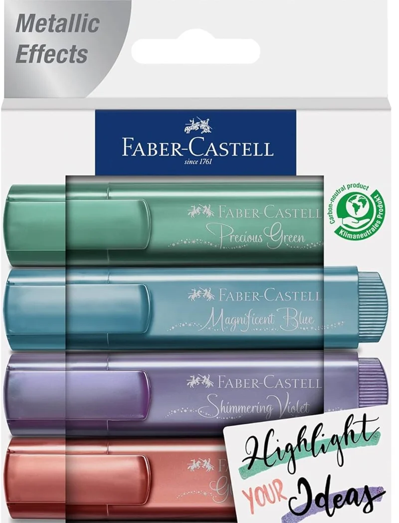 FABER FOSFORLU KALEM SET 46 METALİK RENK 4 LÜ 154624
