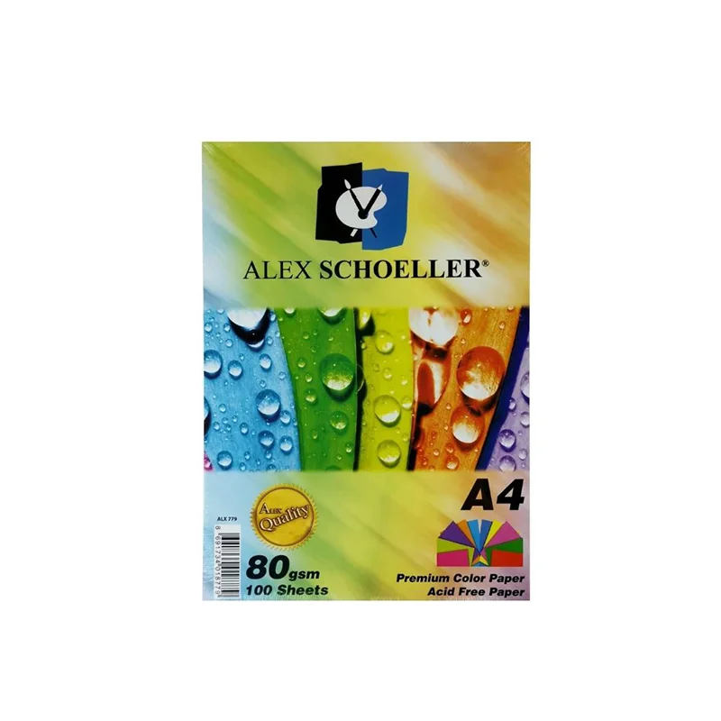 ALEX ALX-779 A4 RENKLİ FOTOKOPİ KAĞIDI 100 LÜ