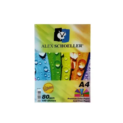 ALEX ALX-779 A4 RENKLİ FOTOKOPİ KAĞIDI 100 LÜ (Best)