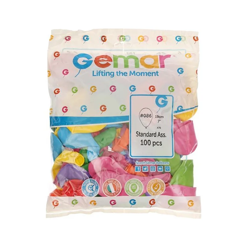 BALON 14-A 10" KARIŞIK RENKLİ 100 LÜ PK GEMAR G90