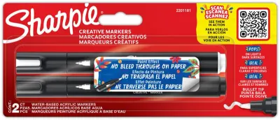 SHARPIE AKRİLİK MARKÖR YUVARLAK UÇ 2 Lİ BLİSTER 2201181 (Best)