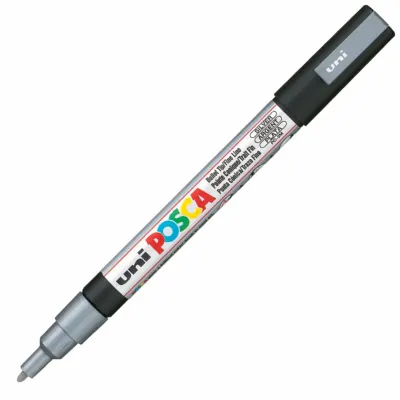 UNİ-BALL PC-3M POSCA SU BAZLI MARKER GÜMÜŞ 0.9 (Best)