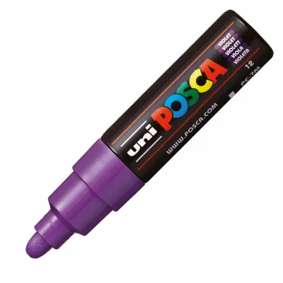 UNİ-BALL PC-7M -POSCA SU BAZLI MARKER MOR 4,5-5,5 (Best)