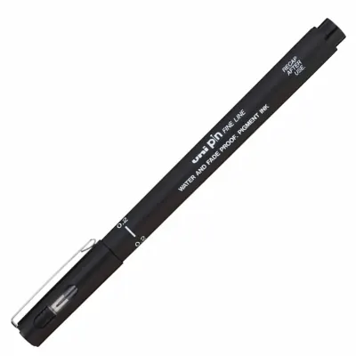 UNİ-BALL PIN02-200 FINELINE SİYAH ÇİZİM KALEMİ (Best)