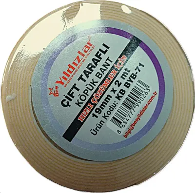 YILDIZLAR 19x2 ÇİFT TARAFLI KÖPÜK BANT BYB-71
