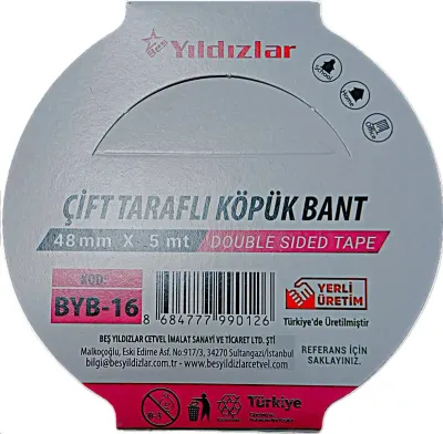 YILDIZLAR 48x5 ÇİFT TARAFLI KÖPÜK BANT BYB-16