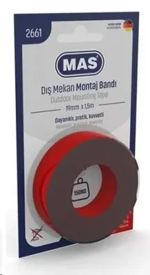 MAS 2661 19 mmX1,5 mt GÜÇLÜ DIŞ MEKAN MONTAJ BANDI (Best)