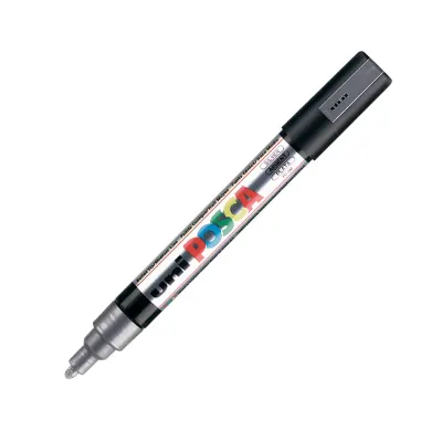 UNİ-BALL PC-5M-POSCA SU BAZLI MARKER GÜMÜŞ 1.8 (Best)