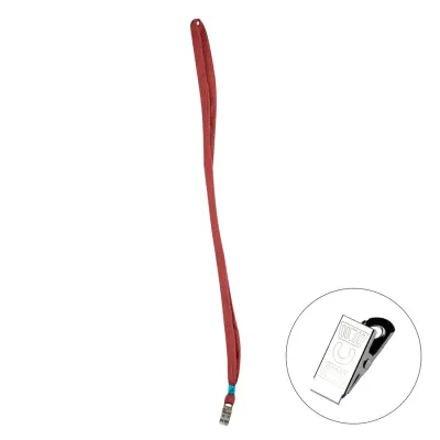 Bigpoint Metal Klipsli Yaka İpi Bordo