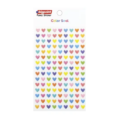Bigpoint Sticker Renkli Kabartma Kalpler