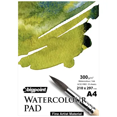 Bigpoint Suluboya Blok 300 Gram A4 - 25 Yaprak (Watercolour Pad)