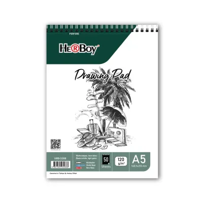 HERBOY SPİRALLİ DRAWING PAD A5 120 GR 50'Lİ HRB-3288
