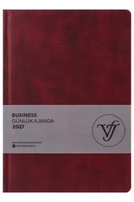 VJ 226-2375 BUSINESS-GÜNLÜK AJANDA (17X24CM) 416 SAYF 80 GSR BORDO