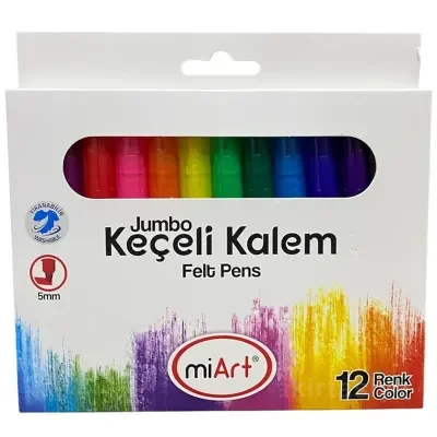 MİART JUMBO KEÇELİ KALEM 12 RENK