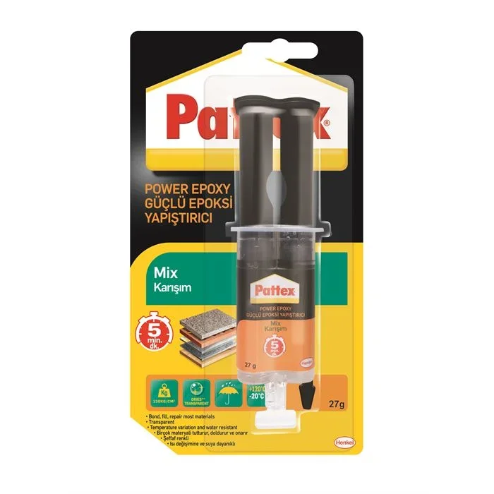 PATTEX UNIVERSAL MIX KARIŞIM GÜÇLÜ EPOKSİ YAPIŞTIRICI 27 ml 3033170