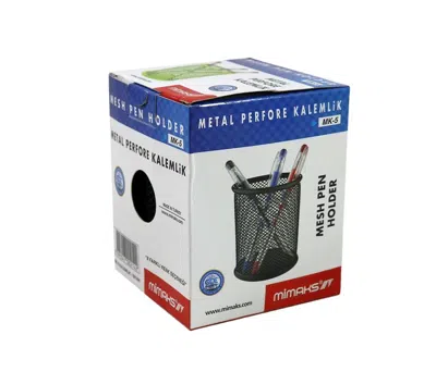 MİMAKS MK-5 MASA ÜSTÜ BEYAZ METAL FİLE KALEMLİK