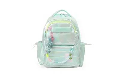 CHIMOLA PUFFY &amp; SHINY AÇIK YEŞİL SIRT ÇANTASI 17" CHM-CN0059-2