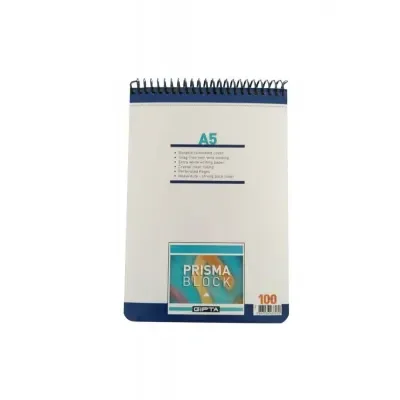 GIPTA PRISMA A5 100 YP. DÜZ SPRİRALLİ KARTON KAPAK BLOKNOT 1296