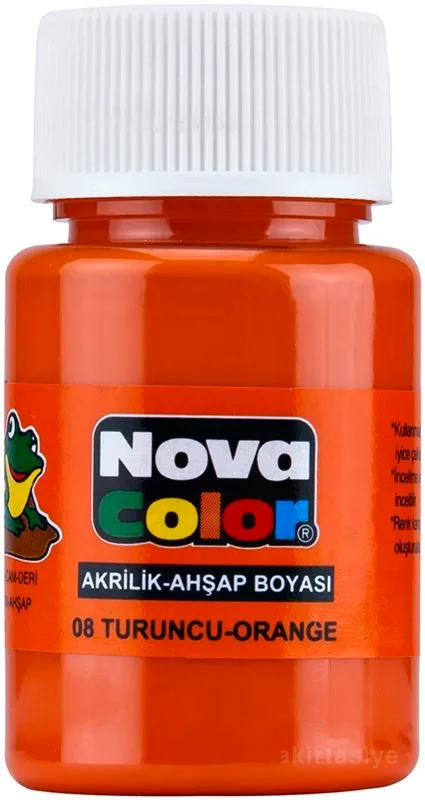 NOVA COLOR AKRİLİK BOYA TURUNCU ŞİŞE NC-176