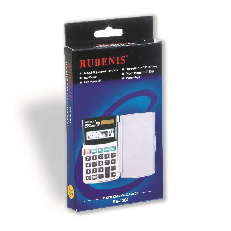 RUBENIS SB-1204 CEP TİPİ HESAP MAKİNESİ 12 HANE