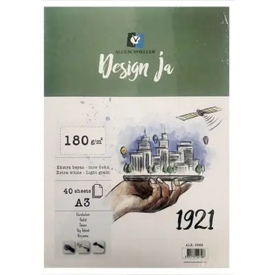 ALEX A3 40 YP 180 gr DOKULU RESİM BLOK ALX-0464