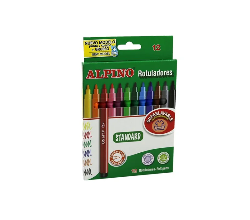 ALPINO 12 RENK KEÇELİ KALEM AR-1002 (Best)