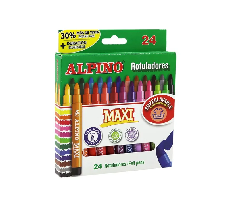 ALPINO 24 RENK MAXI KEÇELİ KALEM AR-07 (Best)