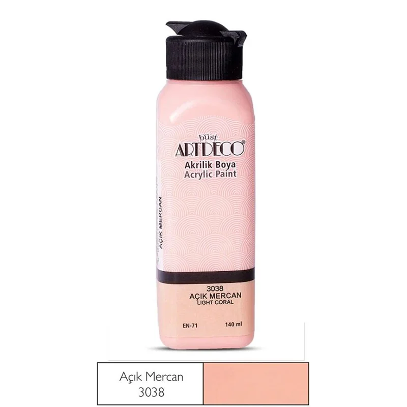 ARTDECO AKRİLİK BOYA 140 ML AÇIK MERCAN 070R-3038 (Best)