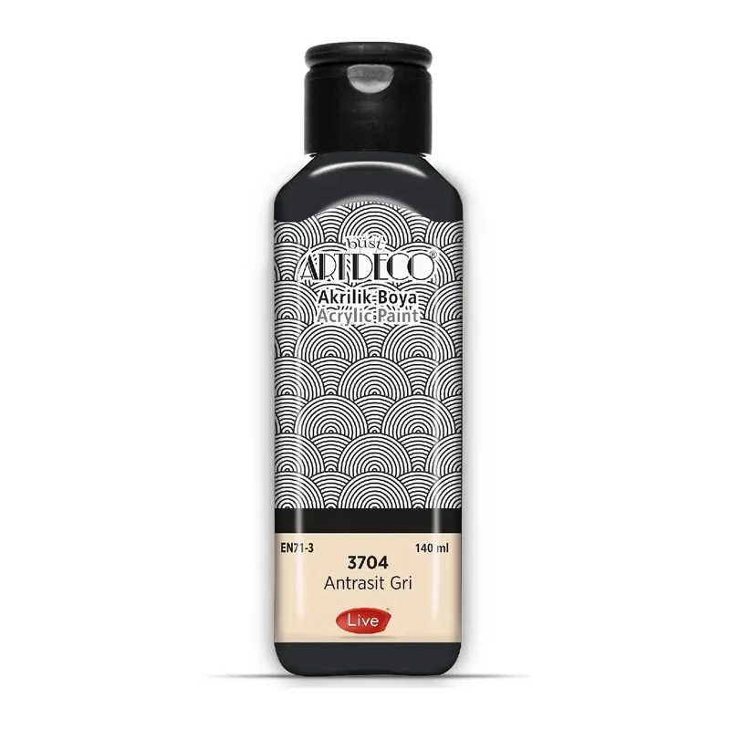ARTDECO AKRİLİK BOYA 140 ML ANTRASİT GRİ 070R-3704 (Best)