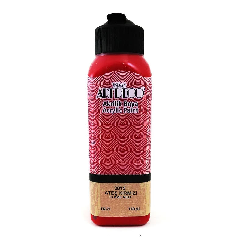 ARTDECO AKRİLİK BOYA 140 ML ATEŞ KRMIZI 070R-3015 (Best)