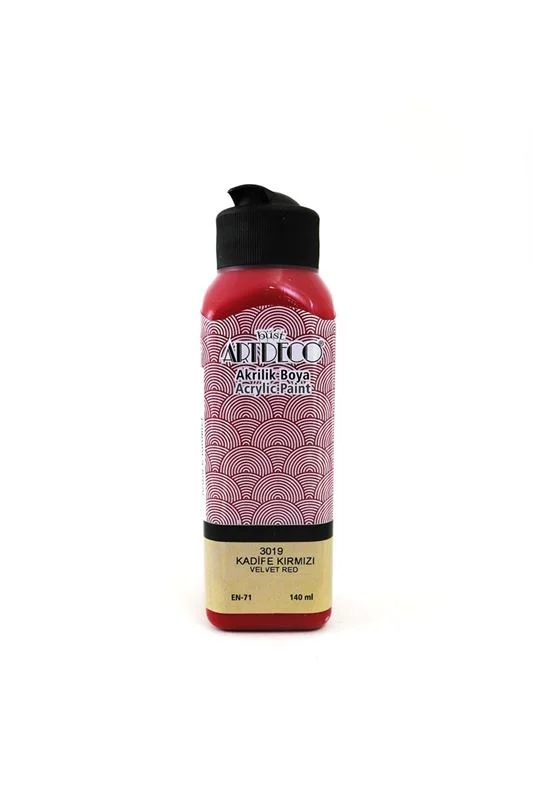 ARTDECO AKRİLİK BOYA 140 ML KADİFE KIRMIZI 070R-3019 (Best)