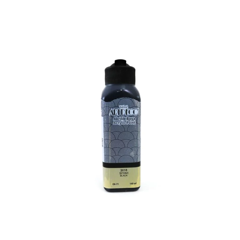 ARTDECO AKRİLİK BOYA 140 ML SİYAH 070R-3618 (Best)