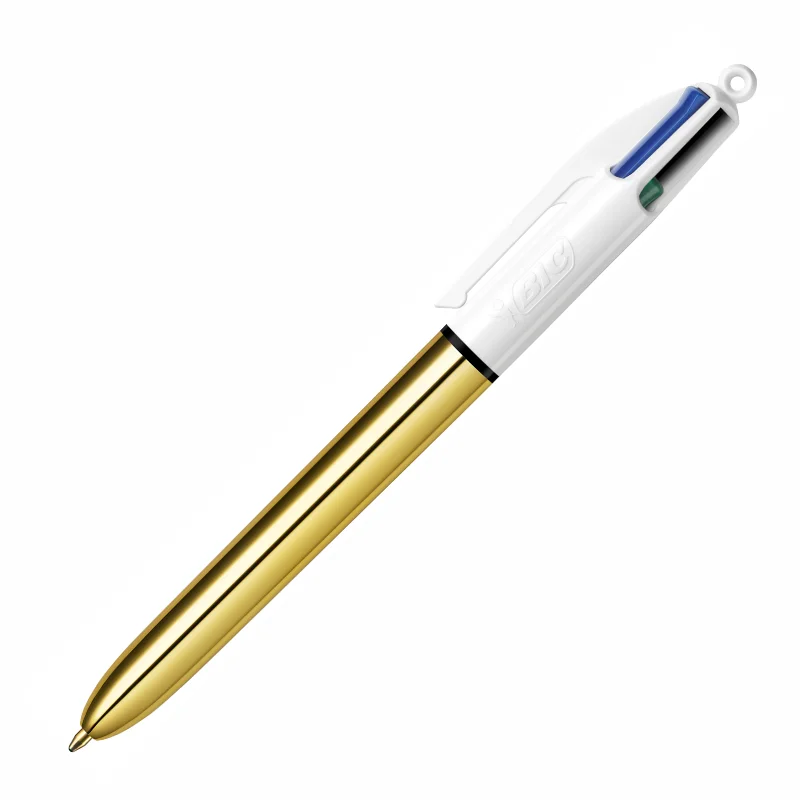 BİC 4 RENK FONKSİYONLU ALTIN GÖVDE TÜKENMEZ KALEM 982878 (Best)