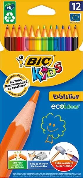 BİC EVOLUTION 12 RENK KURU BOYA 82902910 (Best)