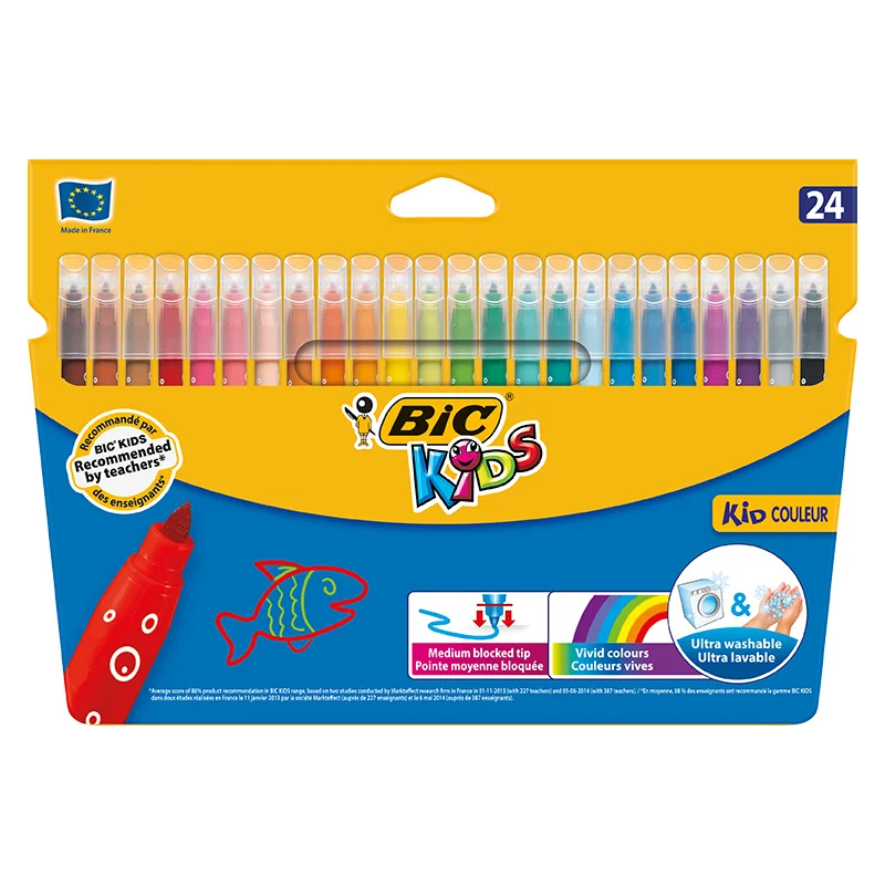 BİC KIDS COULEUR 24 RENK KEÇELİ BOYA 8418005 (ÖZEL FİYAT) (Best)