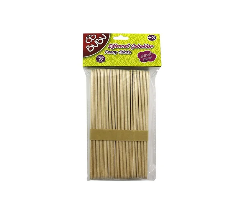 BU-BU HS0013 EĞLENCELİ ÇUBUKLAR NATUREL 15,5x8 (Best)