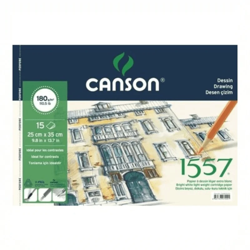 CANSON 1557 25x35 RESİM DEFTERİ 15 YP 180 gr 180152535 (Best)
