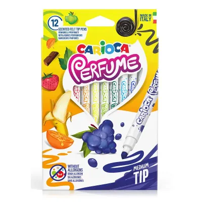 CARIOCA 12 RENK KOKULU KEÇELİ KALEM 42672 (Best)