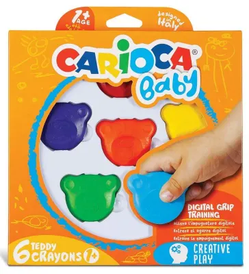 CARIOCA 6 RENK BABY ŞEKİLLİ MUM BOYA 42956 (Best)