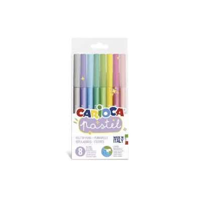 CARIOCA 8 RENK PASTEL SÜPER YIKANABİLİR KEÇELİ KALEM 43032 (Best)