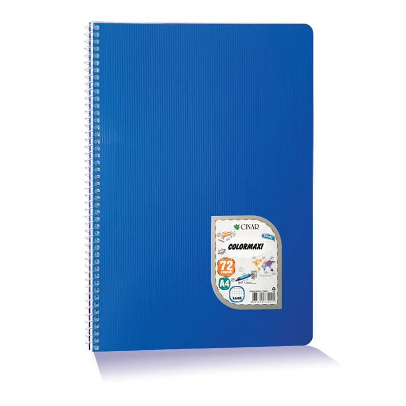 ÇINAR COLORMAXI A4 96 YP DÜZ PP KAPAK SPİRALLİ DEFTER 73003 (Best)