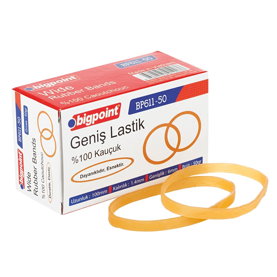 Bigpoint Geniş Ambalaj Lastiği 50 Gram %100 Kauçuk