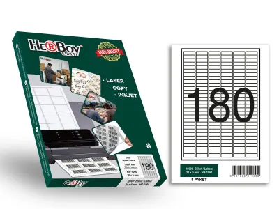 HB-1060 30 x 9 mm LASER ETİKET 100 AD.