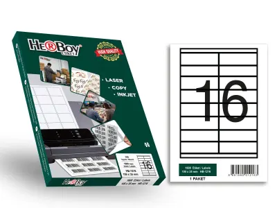 HB-1216 105 x 35 mm LASER ETİKET 100 AD.