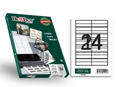 HB-1224 105 x 23 mm LASER ETİKET 100 AD.