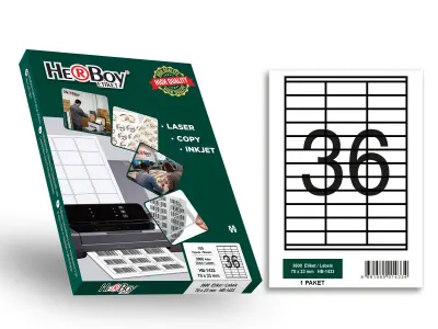 HB-1433 70 x 23 mm LASER ETİKET 100 AD.